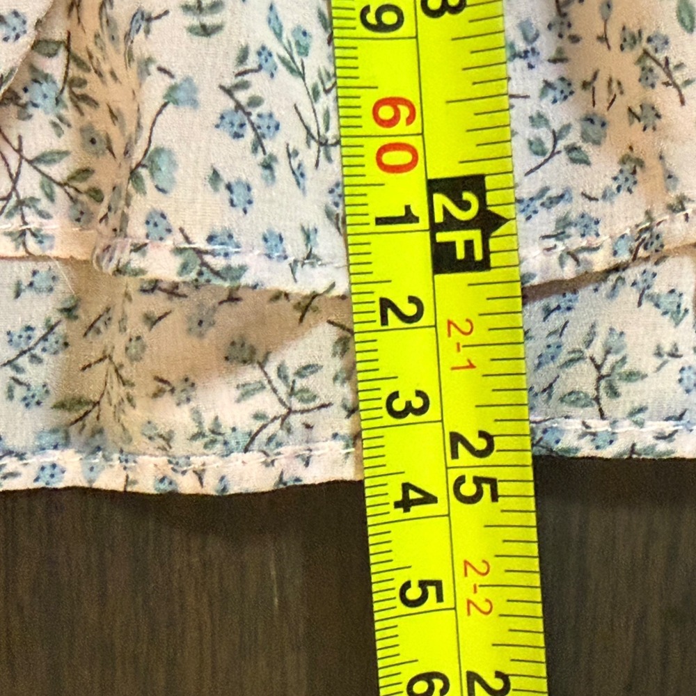 She + Sky Floral Ruched Mini Dress Size L - Picture 11 of 11